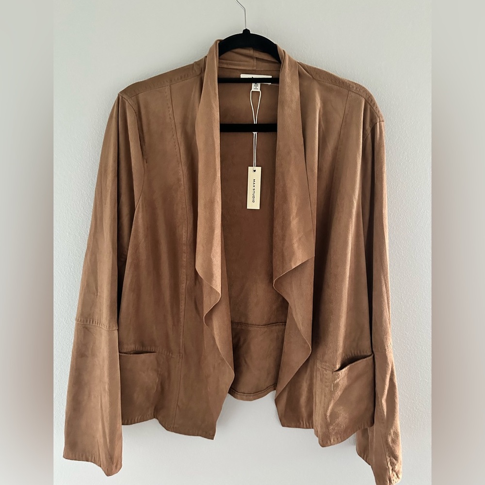 Max Studio Camel Suede Jacket